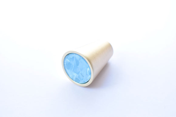 Zink Alloy Cone Shaped Knob - The Aurora Light Blue